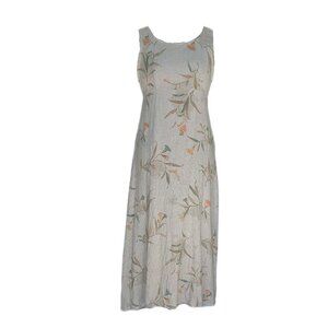 Vintage Linen Blend Maxi Dress